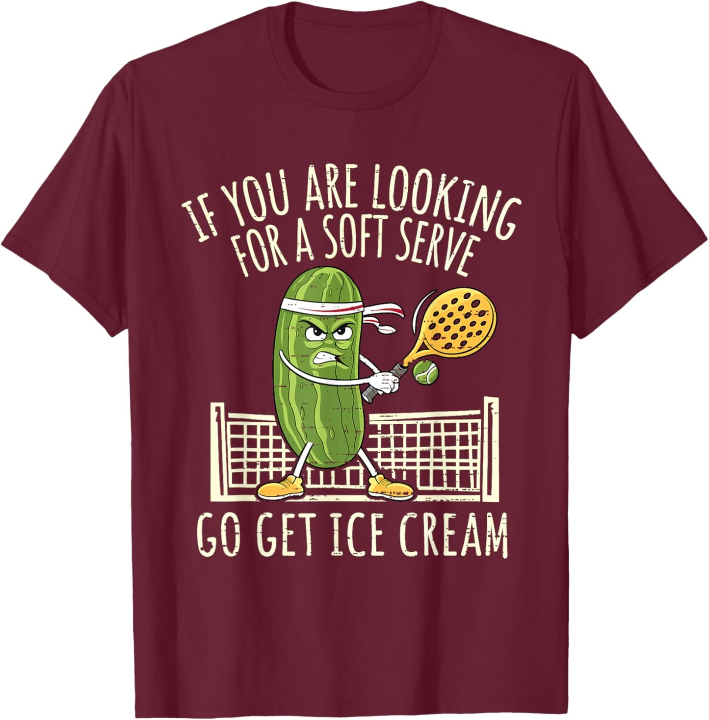 Funny Pickleball Player Paddleball Lover Coach Men Women Kid T-Shirt - T-Shirt | Maroon