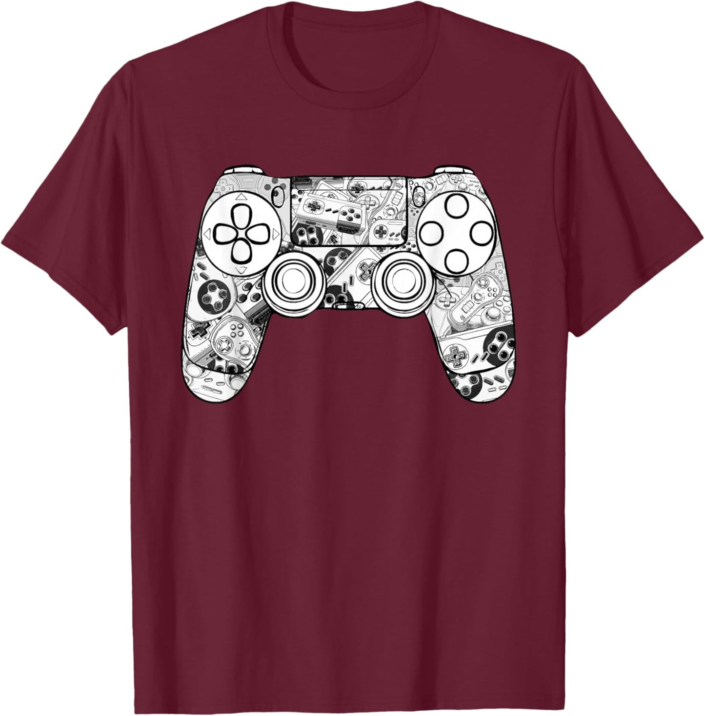 Gamer Shirt Gaming Shirts Boys Video Game Controller T-Shirt - T-Shirt | Maroon