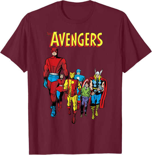 Marvel The Avengers Original Group Shot T-Shirt - T-Shirt | Maroon