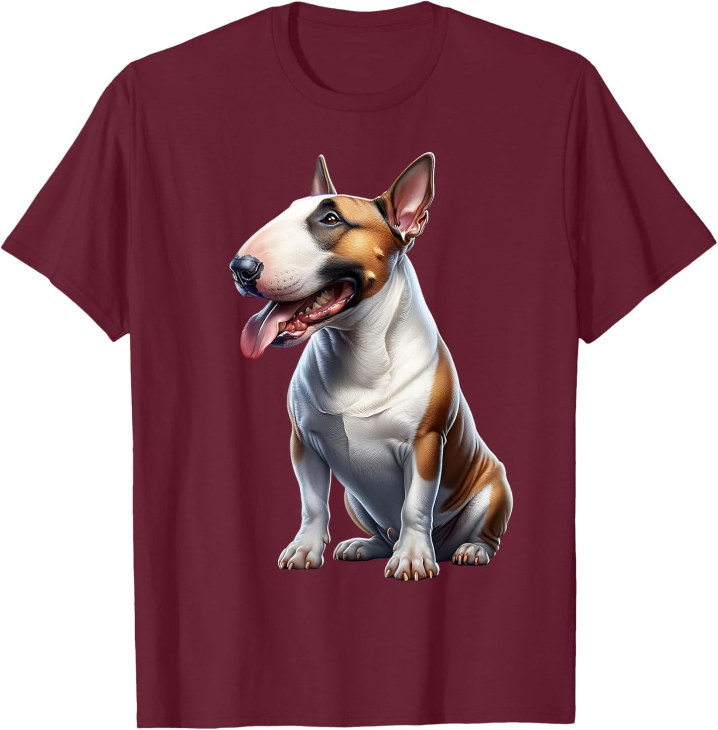 Bull Terrier Design Bullterrier T-Shirt - T-Shirt | Maroon