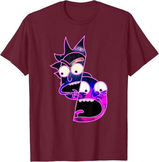 Rick and Morty Trippy Galactic Rick and Morty T-Shirt - T-Shirt | Maroon