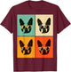 Bostie Dog Lover Gift Funny Boston Terrier With Sunglasses Women Girls Kids T-Shirt - T-Shirt | Maroon