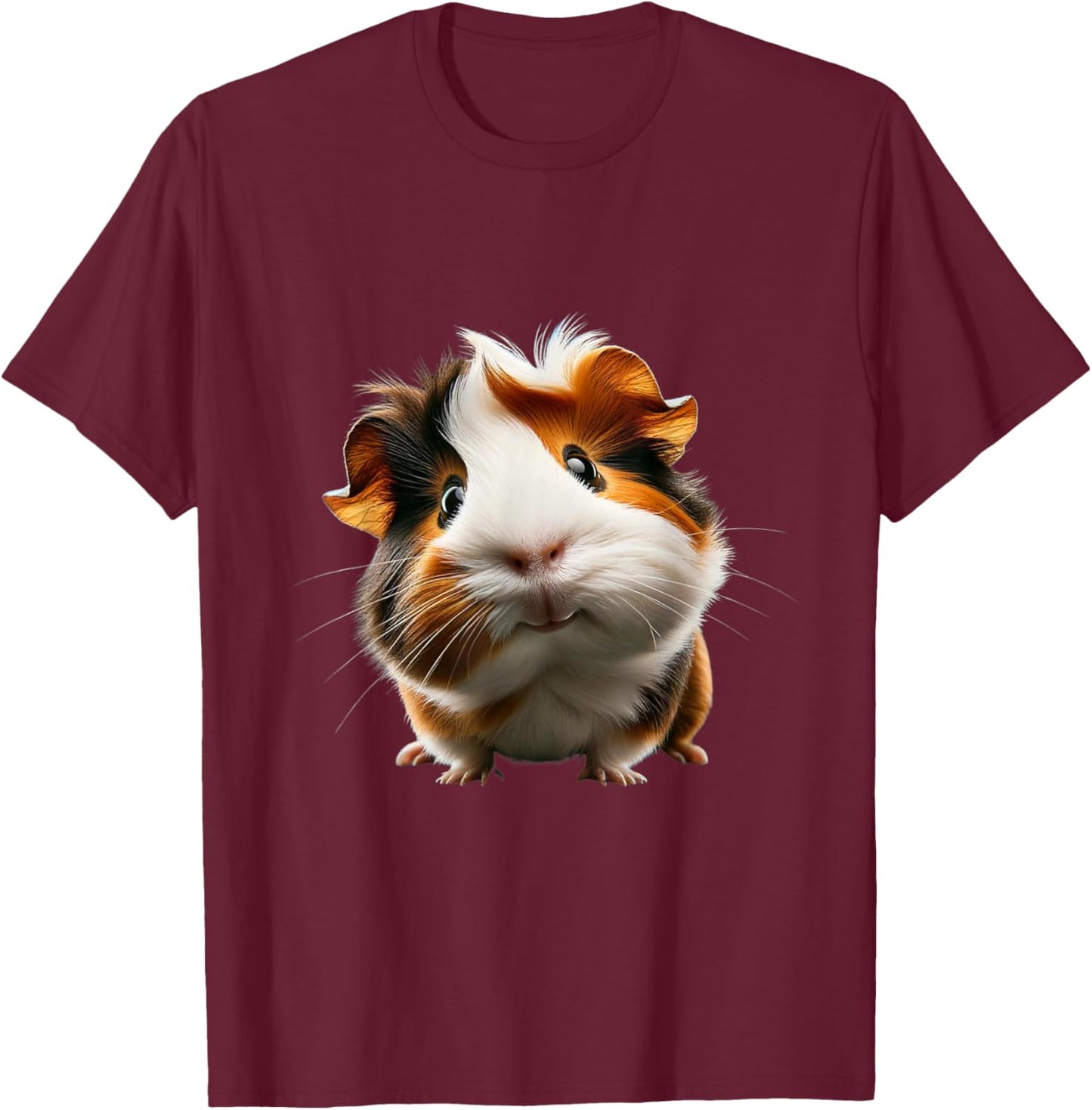 Just Sweet Designs Adorable Guinea Pig Design , Small, Black T-Shirt - T-Shirt | Maroon