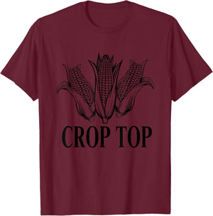 This is my Crop top Funny Corn Crop top famer T-Shirt - T-Shirt | Maroon