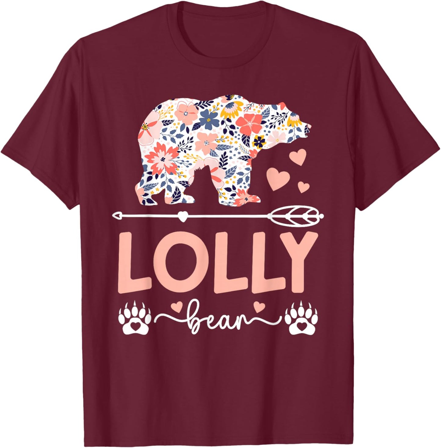 Lolly Bear Lolly Grandma Lolly Grandmother T-Shirt - T-Shirt | Maroon