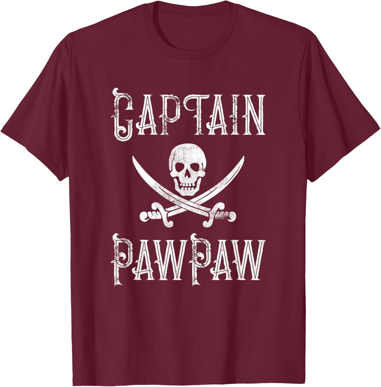 Boat Captain PawPaw - Boating Grandpa Nautical T-Shirt - T-Shirt | Maroon