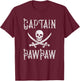 Boat Captain PawPaw - Boating Grandpa Nautical T-Shirt - T-Shirt | Maroon