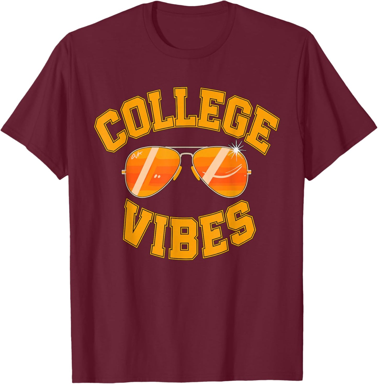 College Vibes Only Student Back to School T-Shirt - T-Shirt | Maroon