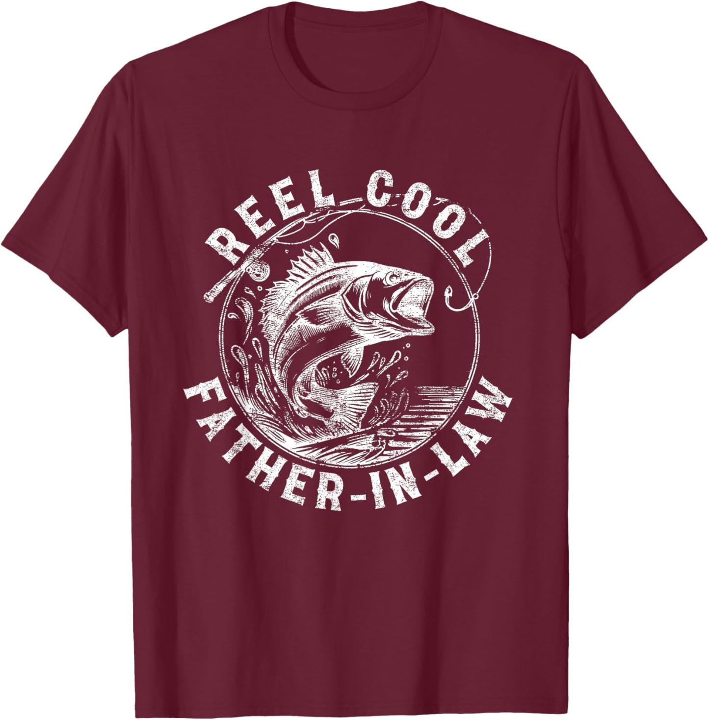 Reel Cool Father In Law - Funny Fishing Co. T-Shirt - T-Shirt | Maroon