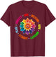 World Peace Supporter Flower Peace Kindness Love Kindness Peace Equality Love Inclusion Hope Diversity T-Shirt - T-Shirt | Maroon