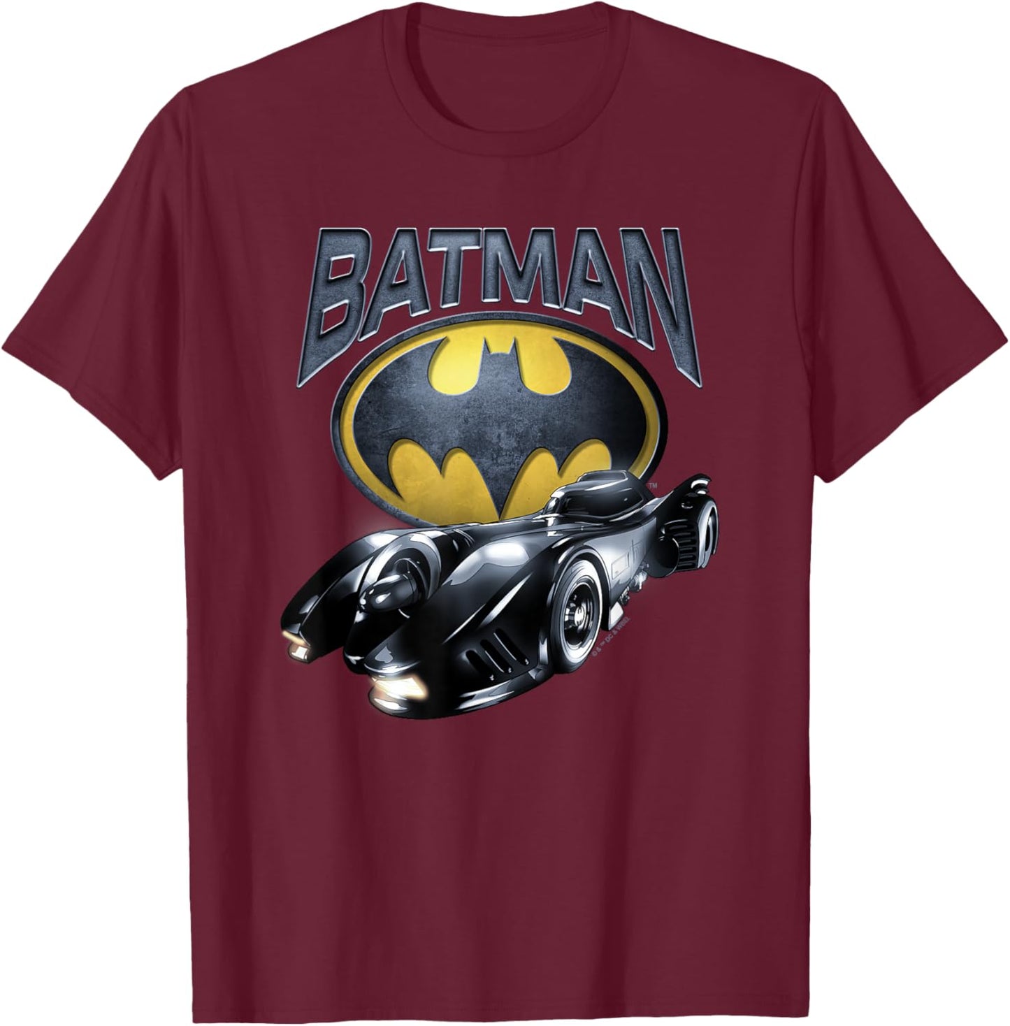 The Flash Movie Batman Batmobile T-Shirt - T-Shirt | Maroon