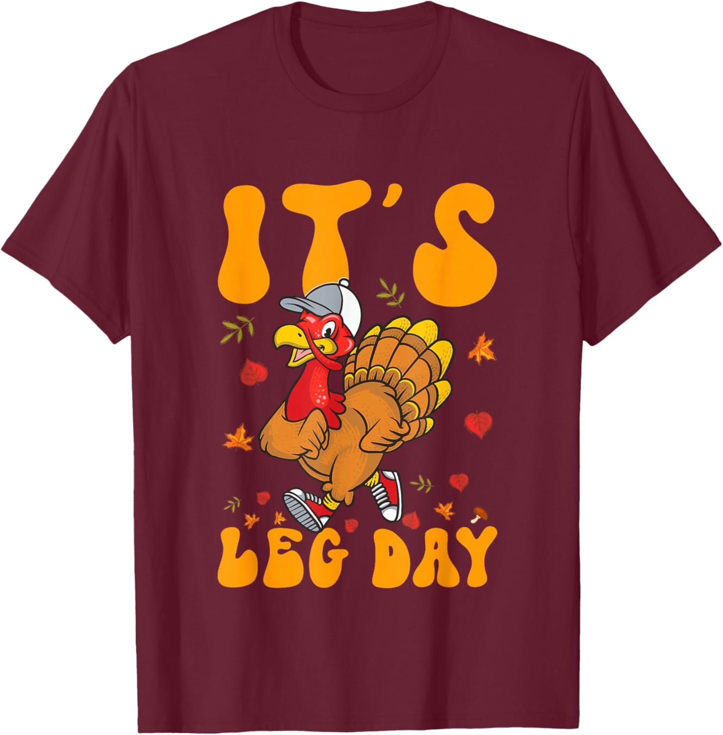 Turkey Trot Gear Costume Kids Thanksgiving Turkey Running T-Shirt - T-Shirt | Maroon