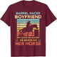 Barrel Racer Boyfriend Funny Barrel Racing Boyfriend Joke T-Shirt - T-Shirt | Maroon