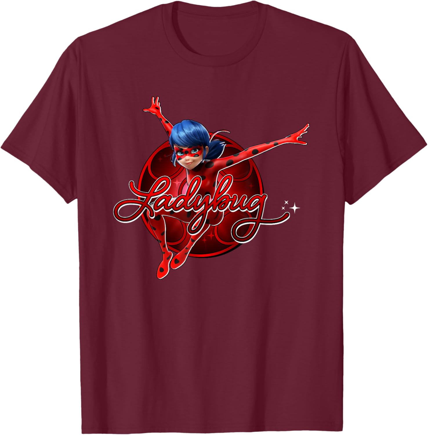 Miraculous Collection Ladybug Badge02 T-Shirt - T-Shirt | Maroon