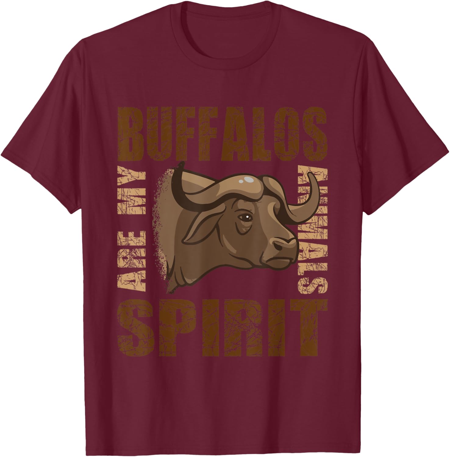 Africa cape buffalo are my spirit animals buffalo lovers T-Shirt - T-Shirt | Maroon