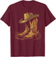 Howdy Cowboy Western Men Rodeo Texas Shirts T-Shirt - T-Shirt | Maroon