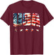USA Flag Patriotic 4th of July USA American Flag T-Shirt - T-Shirt | Maroon