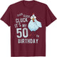 Funny Cluck Its My 50th Birthday Farm Chicken Birthday Party T-Shirt - T-Shirt | Maroon