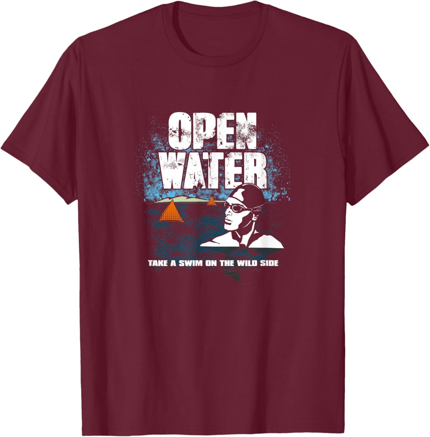 Open Water Swimming Triathlon Crossing English Channel Event T-Shirt - T-Shirt | Maroon