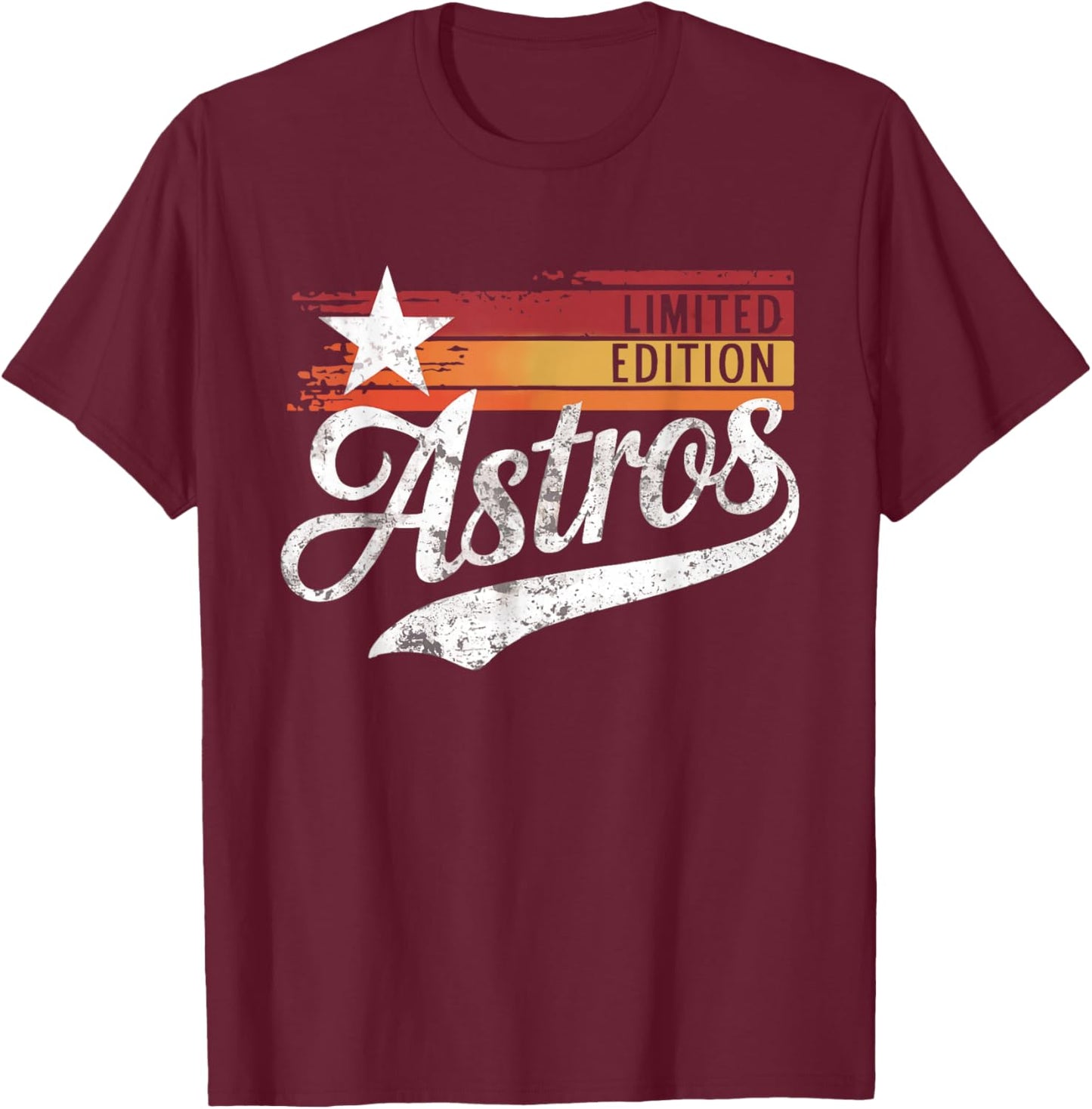 Retro Astros Name Vintage Style 70s 80s T-Shirt - T-Shirt | Maroon