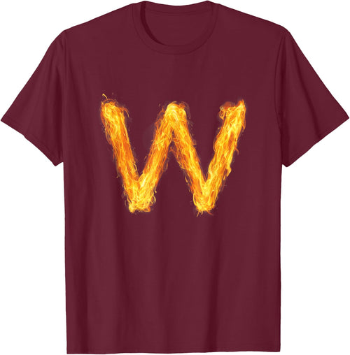 Letter W Alphabet First Name Consonant Fire Flame Gift