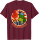 Squawkzilla Parrot I Screaming Peach-fronted Conure T-Shirt - T-Shirt | Maroon