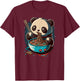 Adorable Kawaii Panda Eating Ramen Gifts T-Shirt - T-Shirt | Maroon
