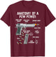 Anatomy of a Pew Pewer Funny Pistols 9 mm Sports Shooters T-Shirt - T-Shirt | Maroon
