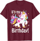 Its my 6th birthday Unicorn (6 Year Old) Shirt Girls T-Shirt - T-Shirt | Maroon