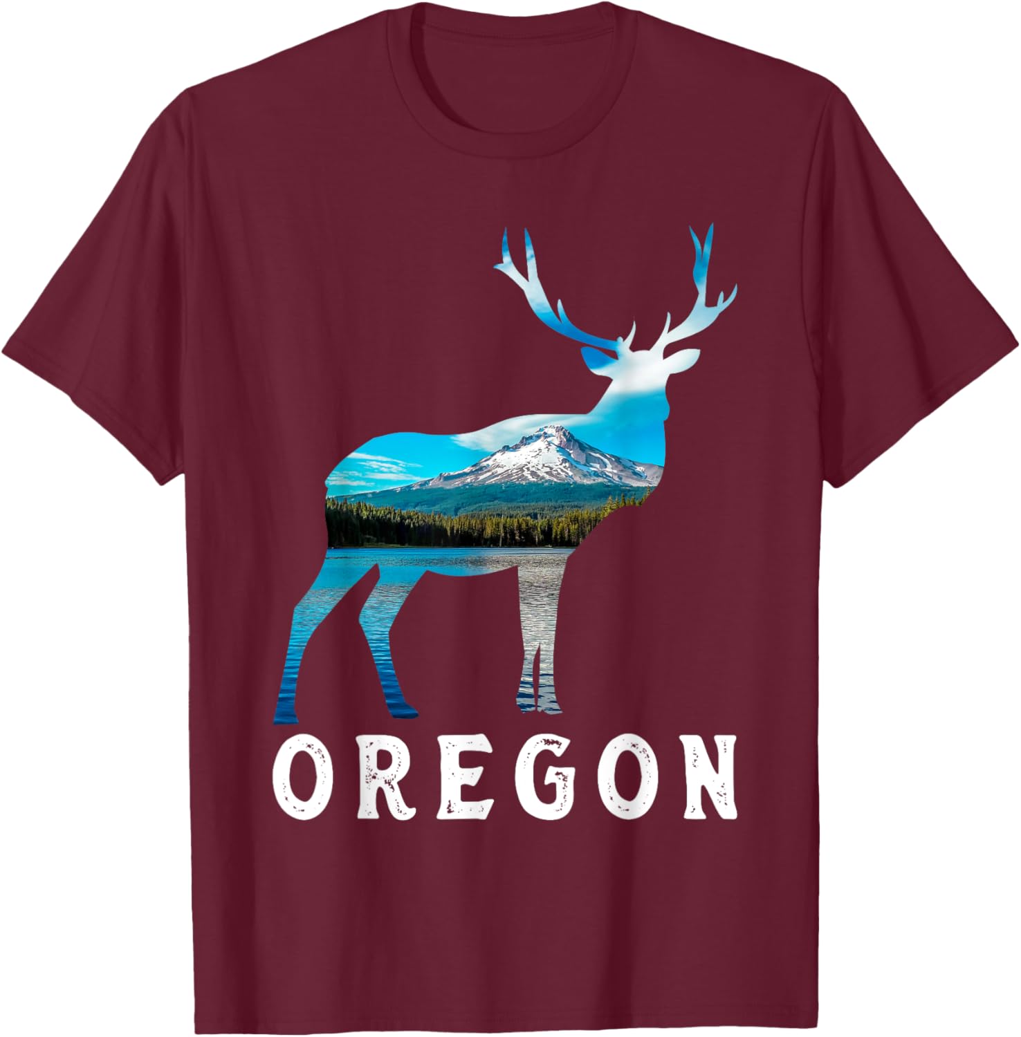 Oregon Lover, Oregon Pride, Visiting Oregon Tourist, Oregon T-Shirt - T-Shirt | Maroon