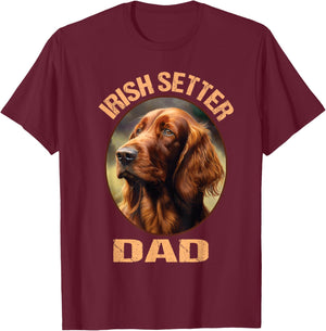 Irish Setter Gundog Dad Dog Father's Day T-Shirt - T-Shirt | Maroon