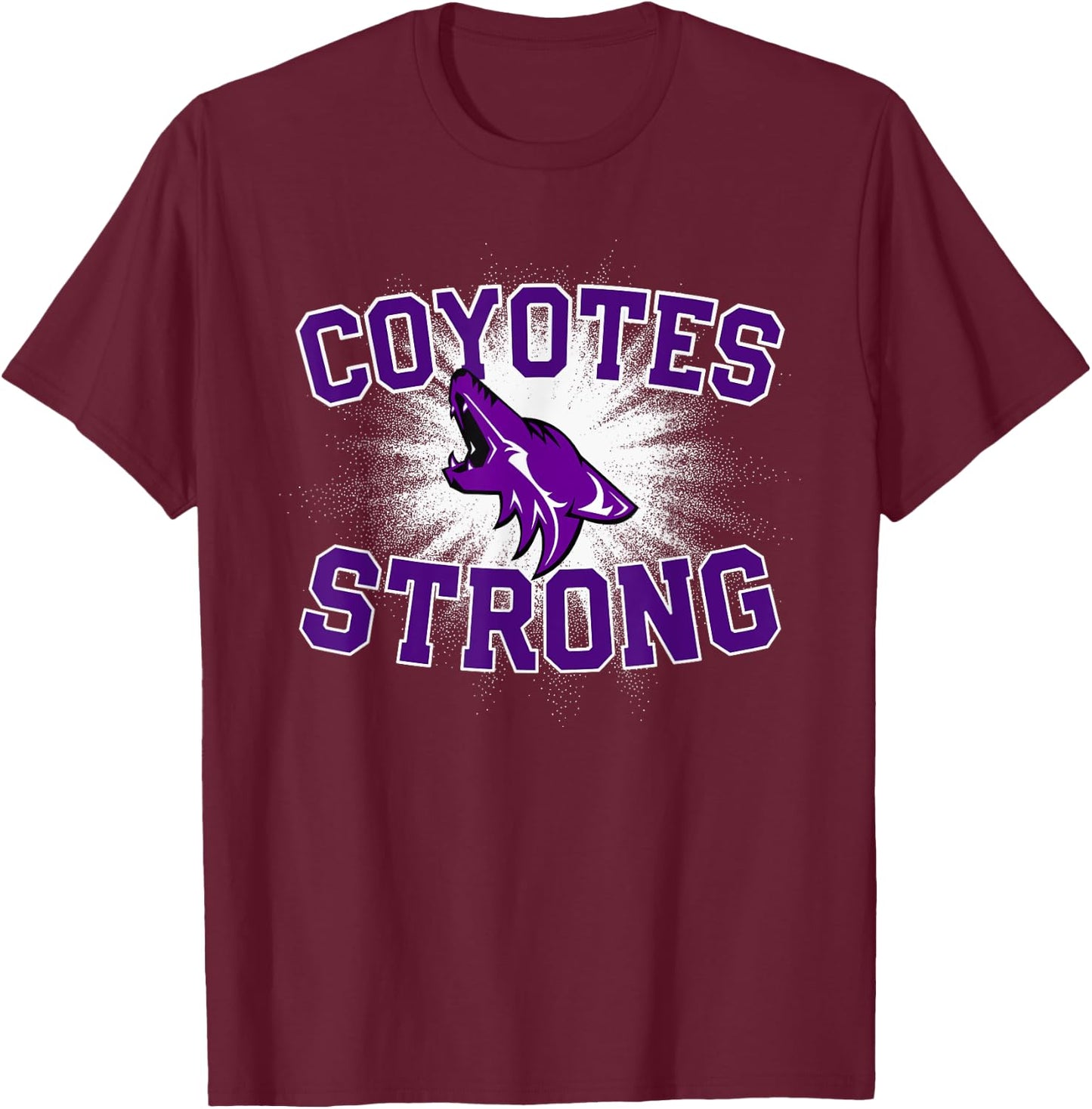 Anna Coyotes Logo Strong Flag HS T-Shirt - T-Shirt | Maroon