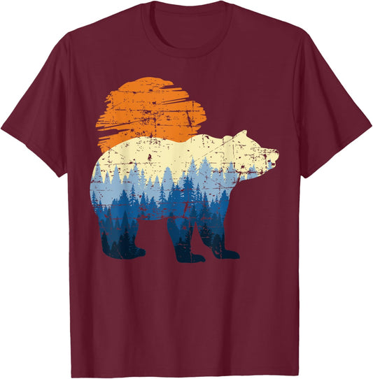 Zoo Animal with Awesome Nature Brown, Black or Ice Bear T-Shirt - T-Shirt | Maroon