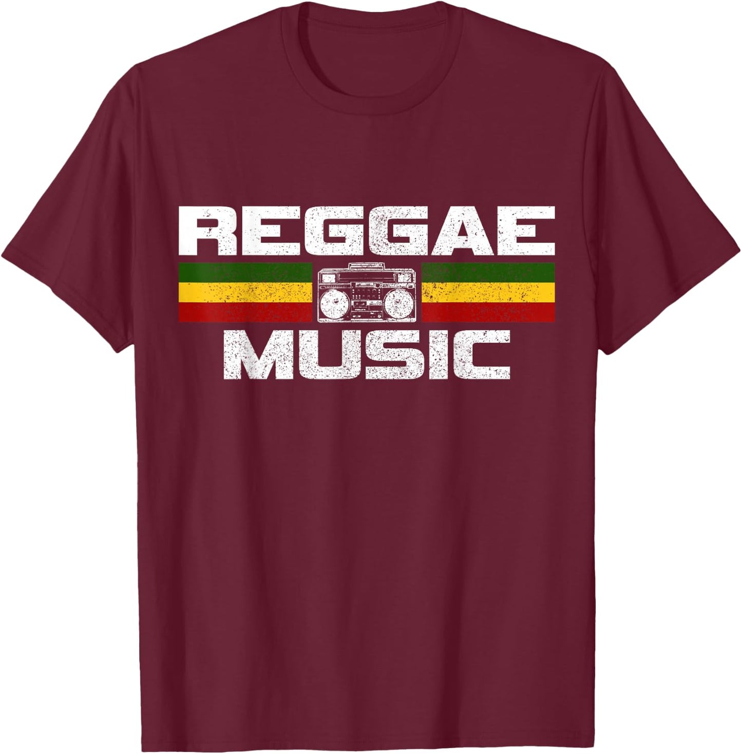 Reggae Music Rastafari Rasta Jamaica Gift T-Shirt - T-Shirt | Maroon