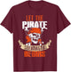 Let The Pirate Shenanigans Begin Halloween Skull Bandana T-Shirt - T-Shirt | Maroon