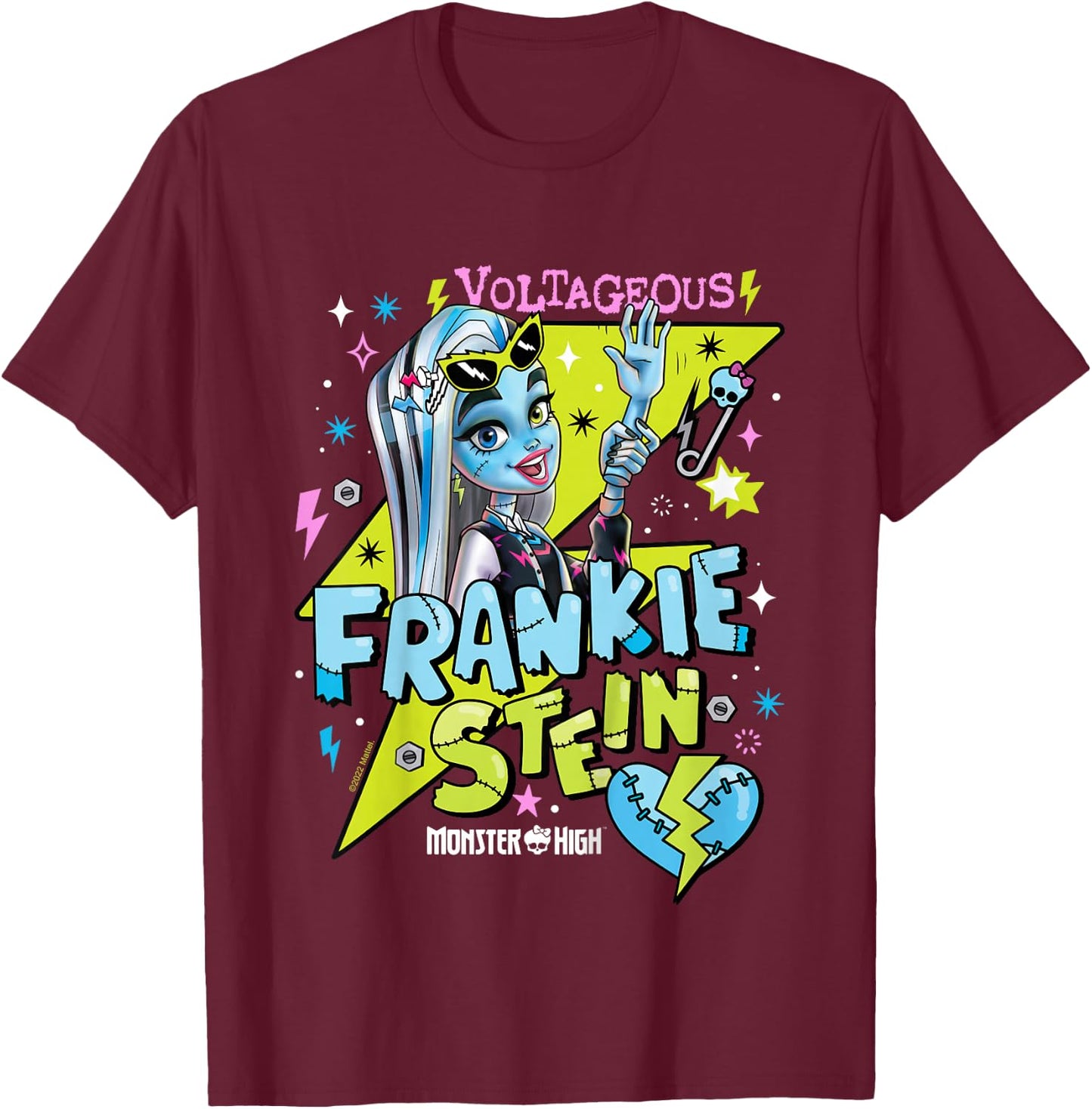 Monster High - Frankiestein Voltageous T-Shirt - T-Shirt | Maroon