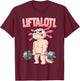 Kraftsport Geschenk Liftalotl Bodybuilding Fitness Gym Schwarz Klein U-Ausschnitt Kurzarm Männer Fitnessbegeisterte Bodybuilder T-Shirt - T-Shirt | Maroon