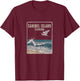 Vintage Sanibel Island Florida Drawing Art Design T-Shirt - T-Shirt | Maroon
