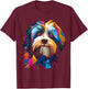 Havaneser Geometrisches Geschenk T-Shirt - T-Shirt | Maroon