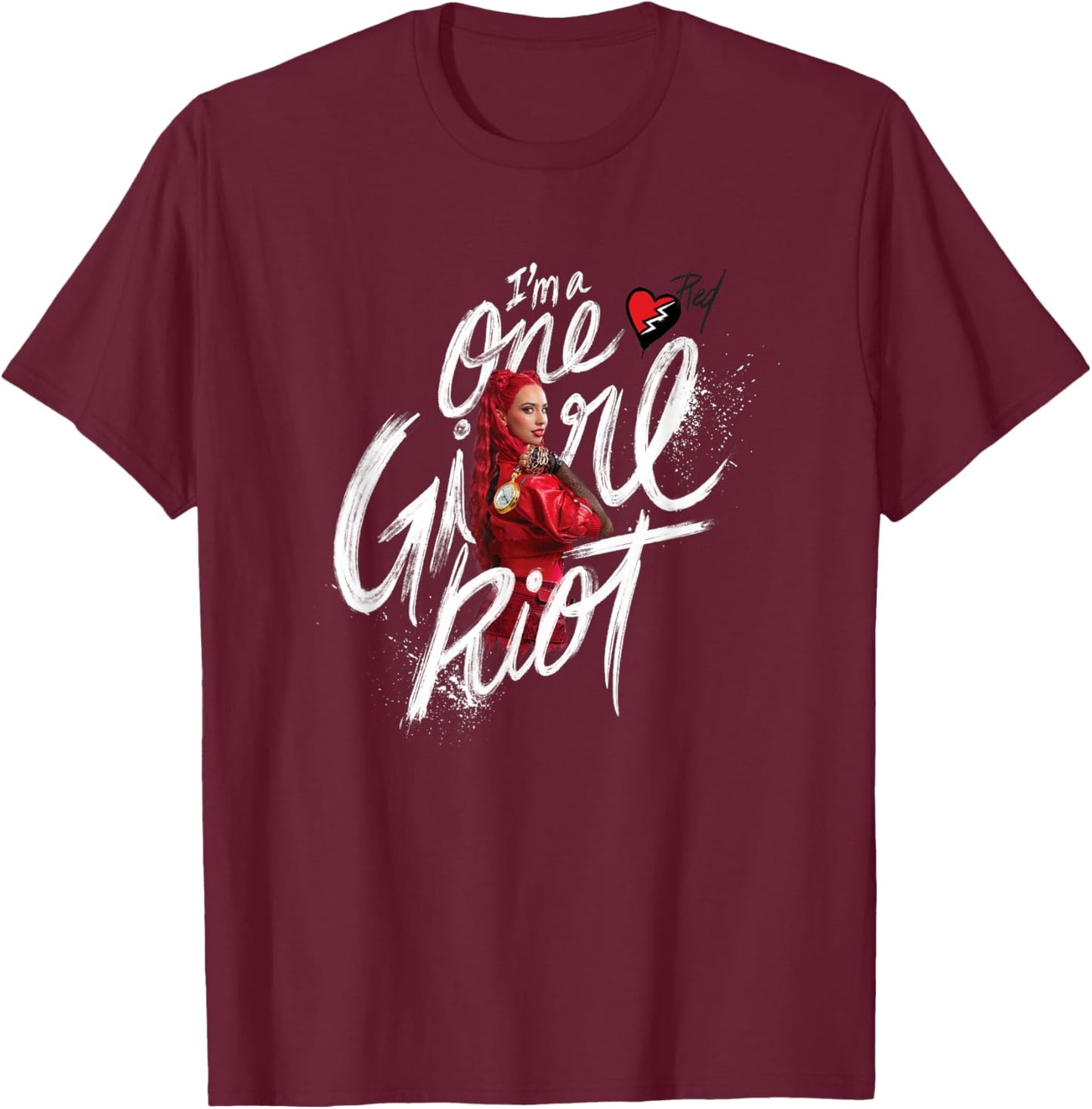 Disney Descendants: The Rise Of Red I'm A One Girl Riot Red T-Shirt - T-Shirt | Maroon