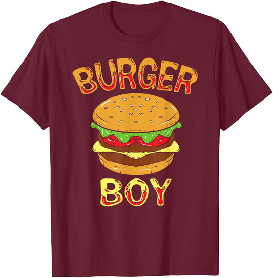 Burger Boy T-Shirt - T-Shirt | Maroon