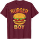 Burger Boy T-Shirt - T-Shirt | Maroon