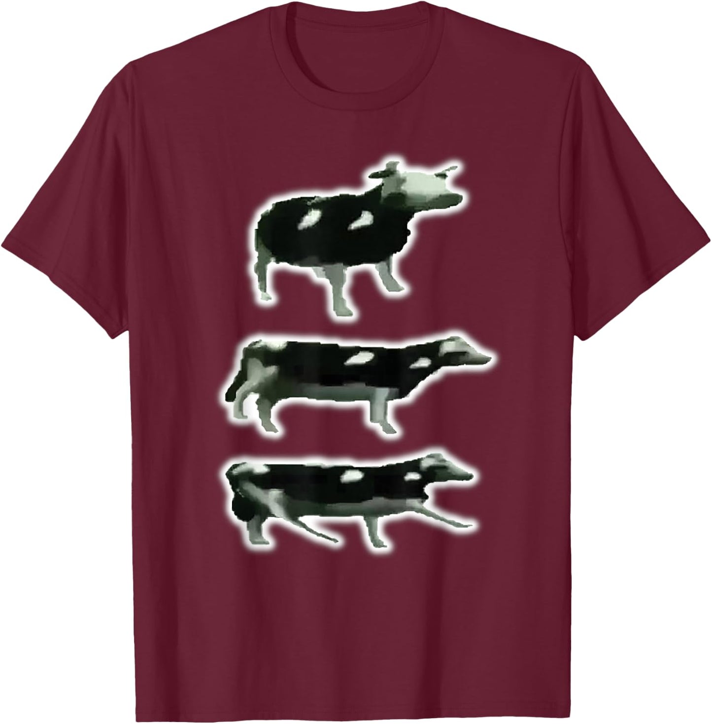 Dancing Polish Cow Meme T-Shirt - T-Shirt | Maroon