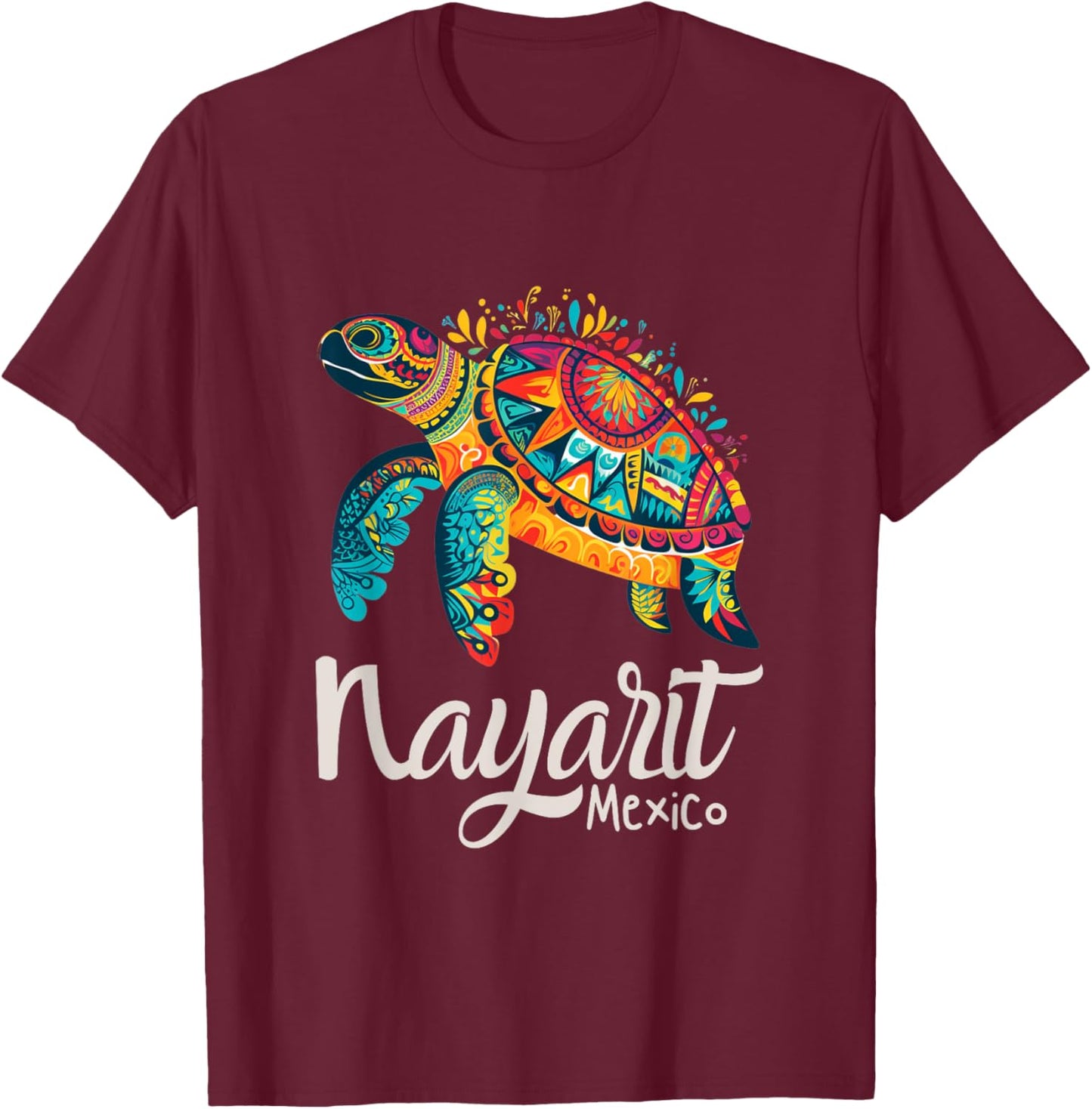 Mexico Nayarit Souvenir / Nayarit T-Shirt - T-Shirt | Maroon