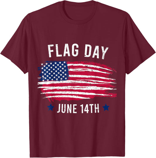 June 14th Flag Day T-Shirt - T-Shirt | Maroon
