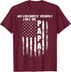 My Favorite People Call Me Papa America Flag T-Shirt - T-Shirt | Maroon