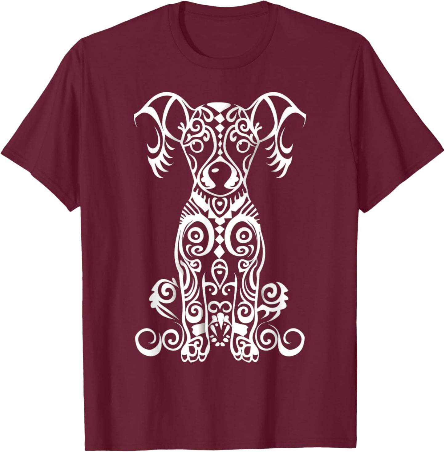 Chiweenie Tribal Vintage Retro Graphic T-Shirt - T-Shirt | Maroon