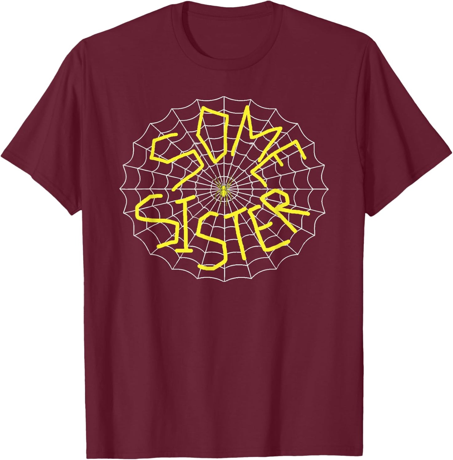 Charlotte's Some Sister Spider Web T-Shirt - T-Shirt | Maroon