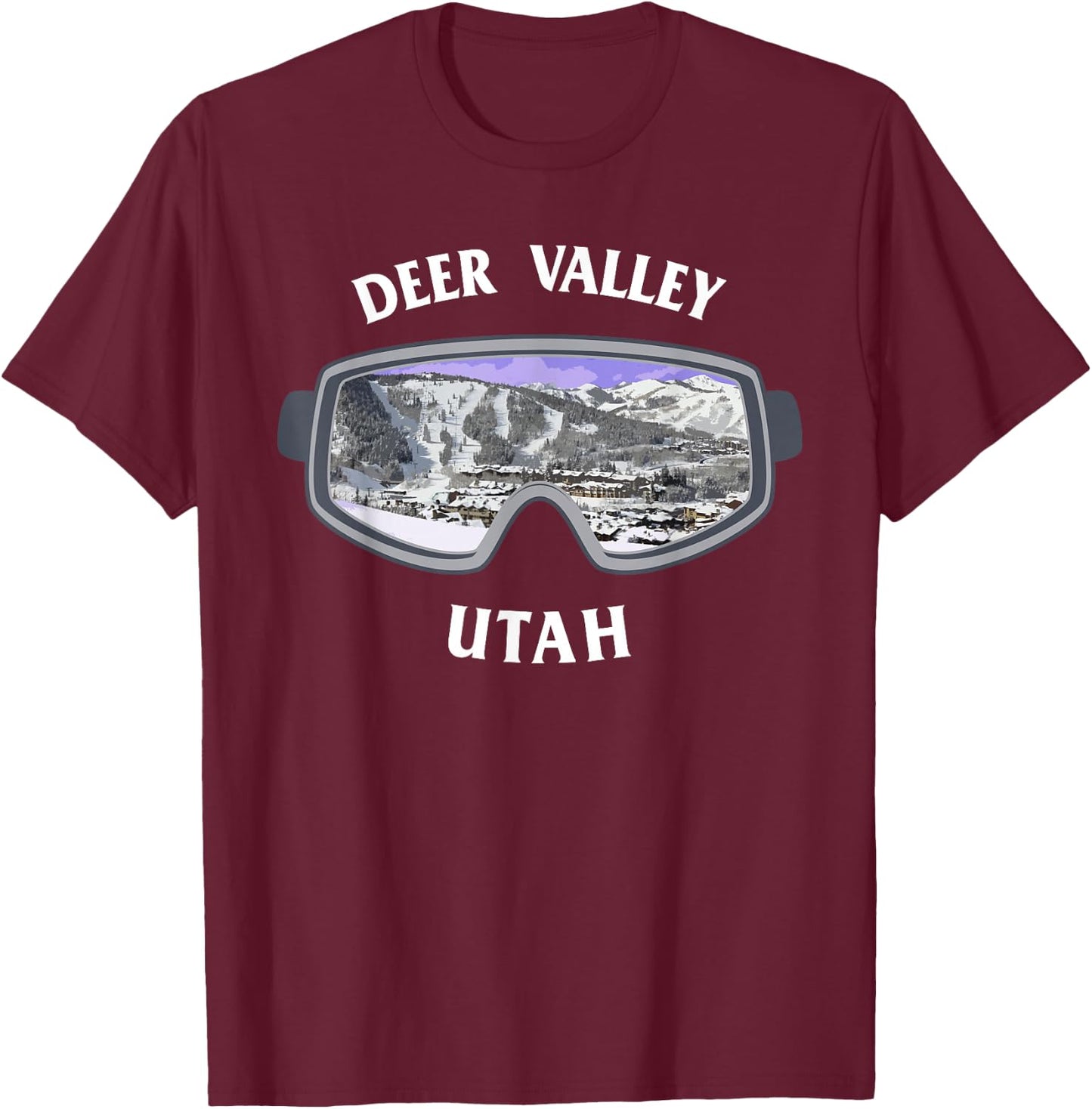 Deer Valley Utah Ski Snowboard T Shirt T-Shirt - T-Shirt | Maroon