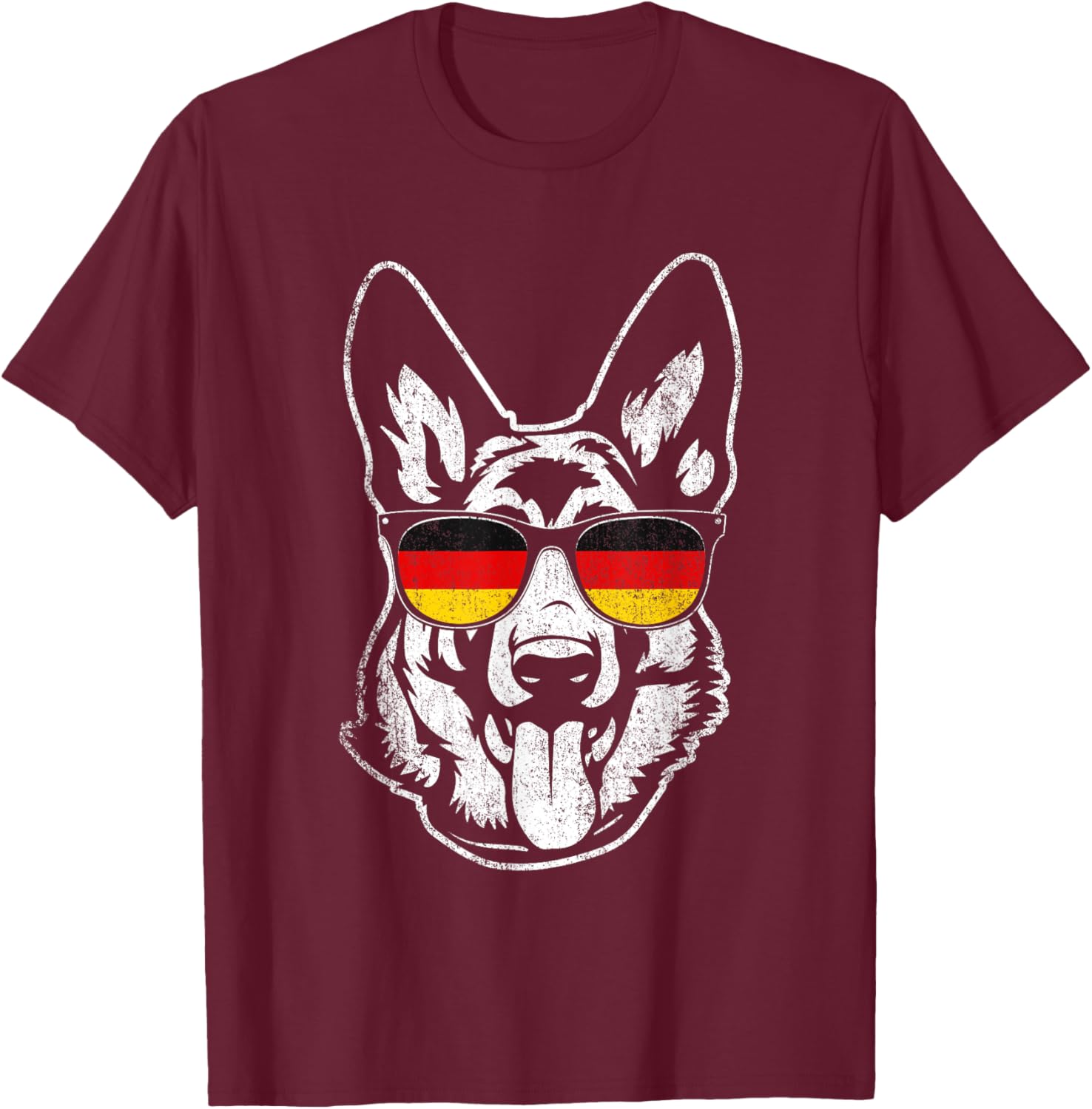 Groovy German Shepherd - Dog Lover Canine Pet Trainer T-Shirt - T-Shirt | Maroon